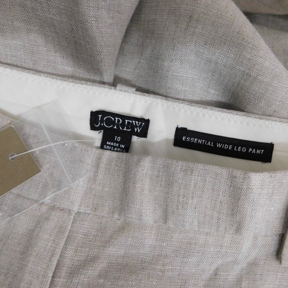 NWT!! J. CREW Wide Leg Essential Pants Flax Linen Pleated Preppy Summer Size 10 - Picture 13 of 16